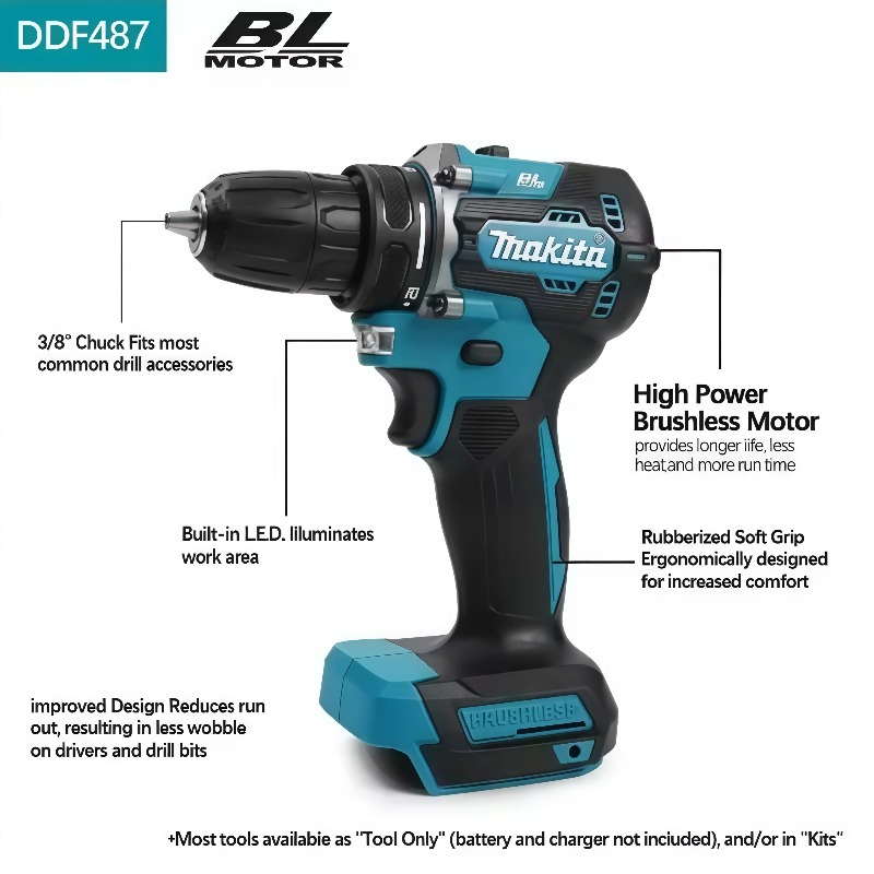 Makita DDF487 10mm Brushless 1 - Makita Drill Ddf484 recension och pris